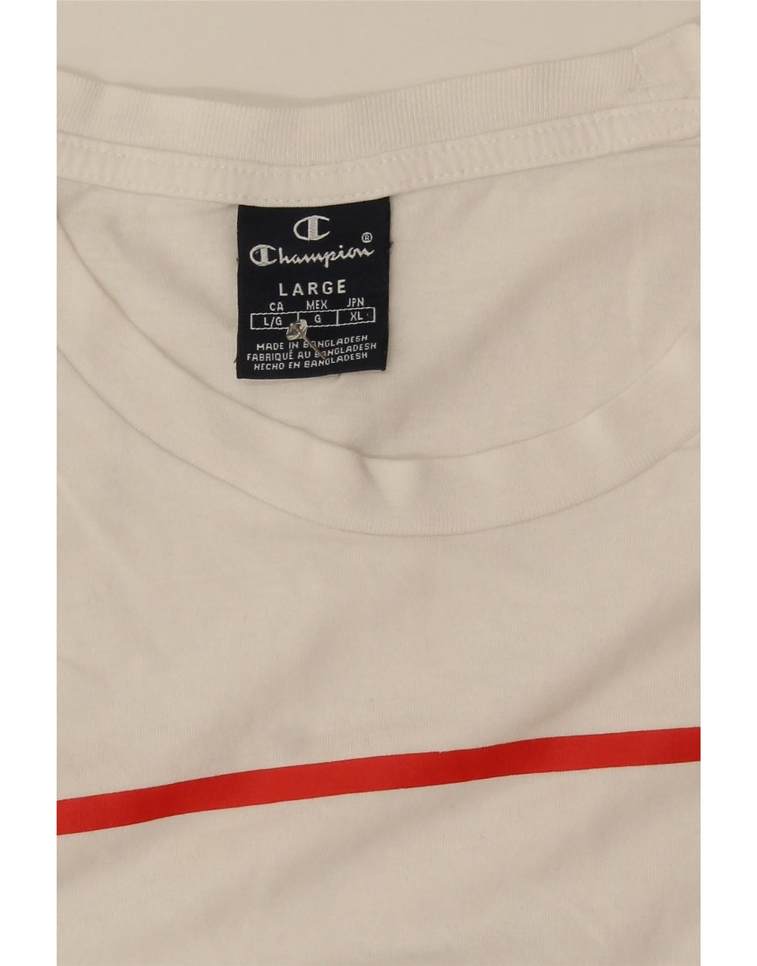 Champion Herre Grafisk T-Shirt Top Stor Hvid