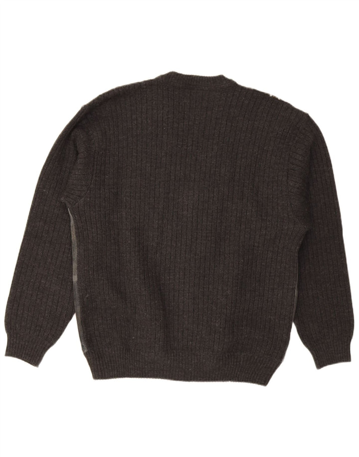 Malagrida Herre Cardigan Sweater XL Grå Fair Isle Bomuld