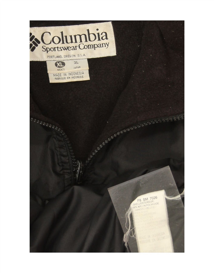 COLUMBIA Mens Windbreaker Jacket UK 42 XL Black Nylon Vintage Columbia and Second-Hand Columbia from Messina Hembry 