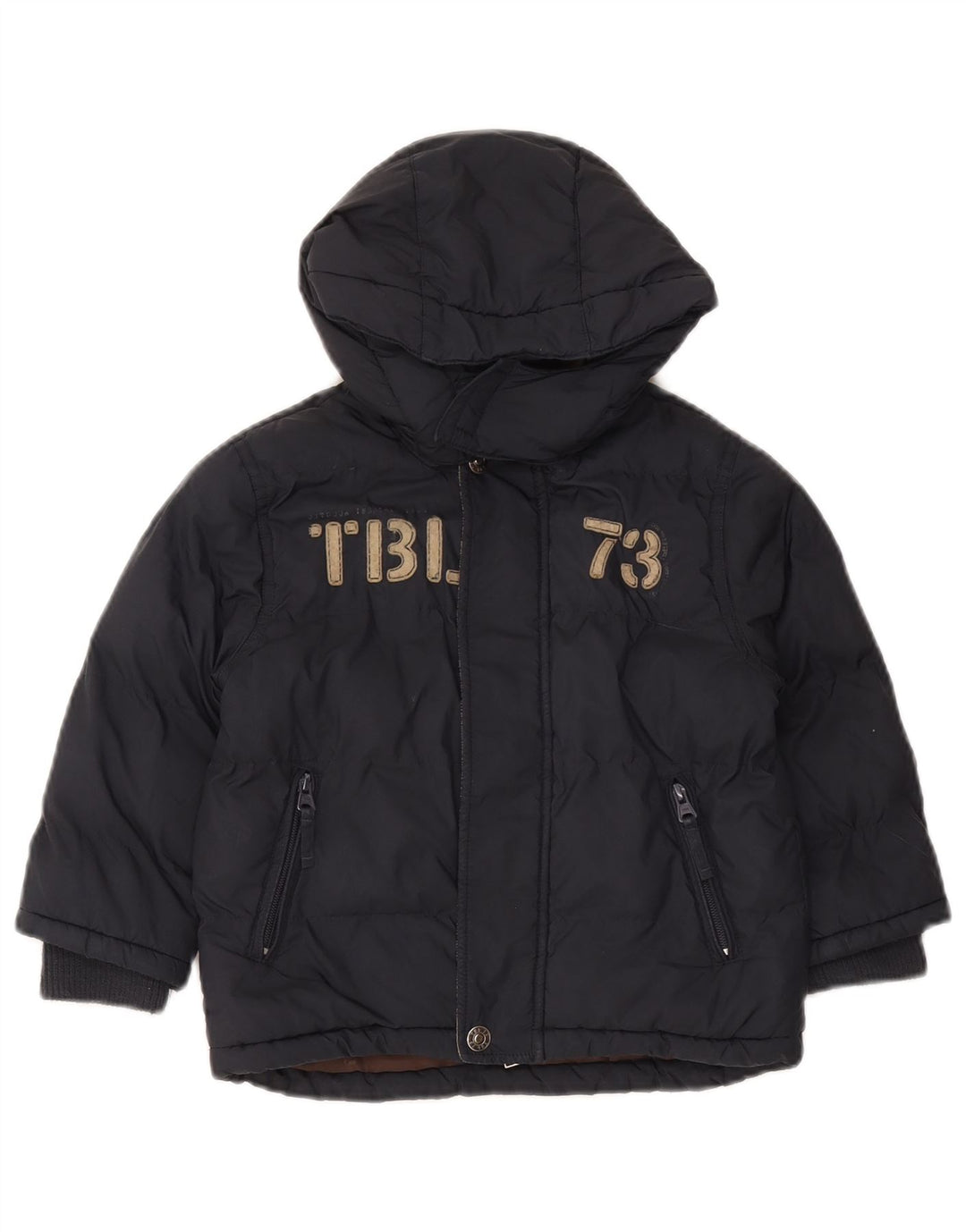 Timberland Boys grafisk polstret hættejakke 3-4 år marineblå polyester