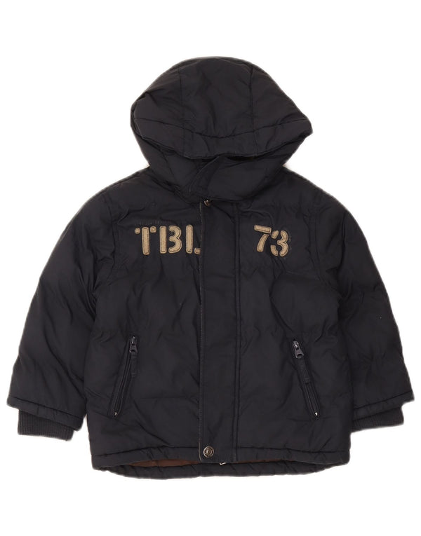 Timberland Boys grafisk polstret hættejakke 3-4 år marineblå polyester