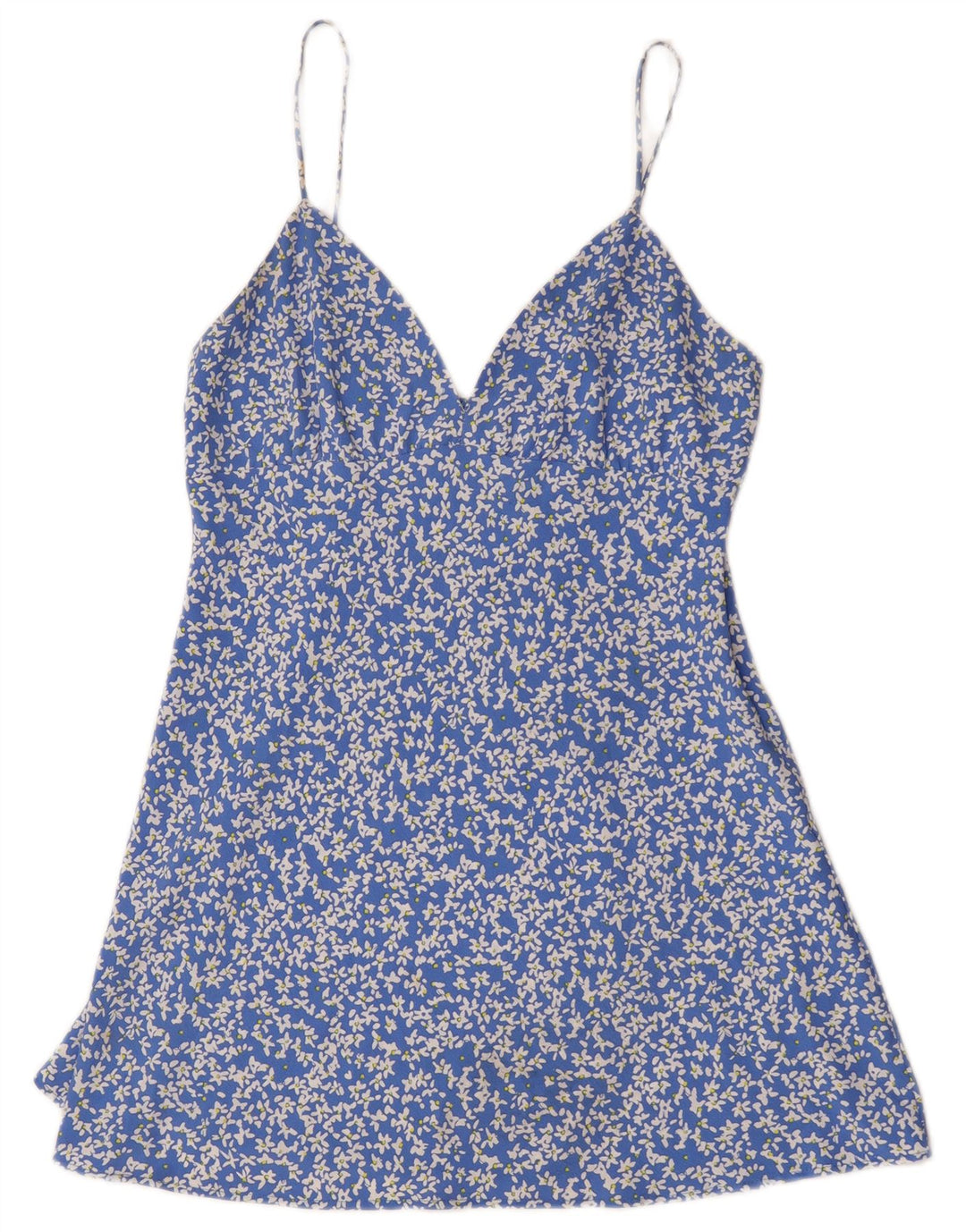 Zara Dame Sundress UK 14 Large Blue Floral Polyester