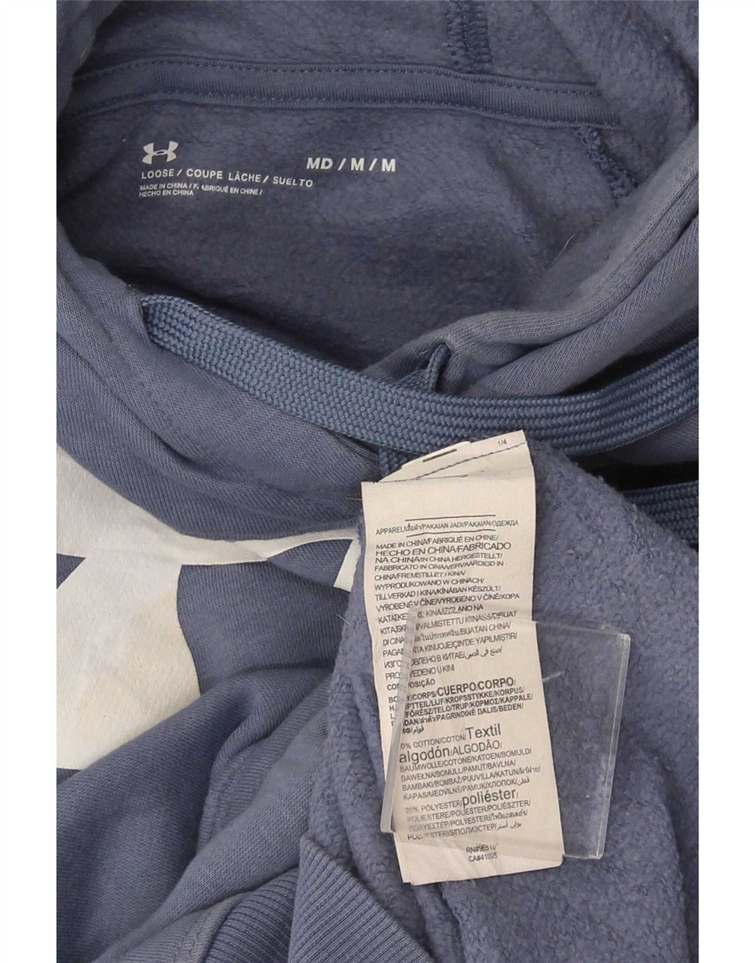 Under Armour Grafisk hættetrøje til mænd mellemblå bomuld