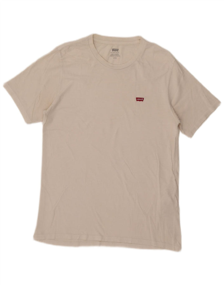 Levi's herre T-shirt top lille hvid bomuld