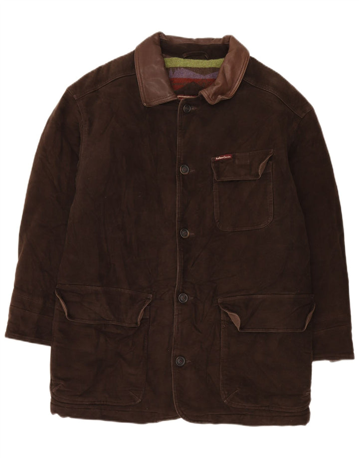 Marlboro Classics Herre Utility Jacket UK 40 Large Brown Cotton