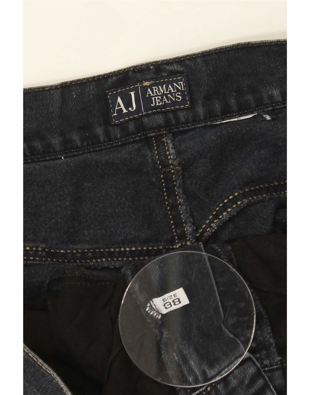 Armani Straight Jeans til mænd W38 L27 Marineblå