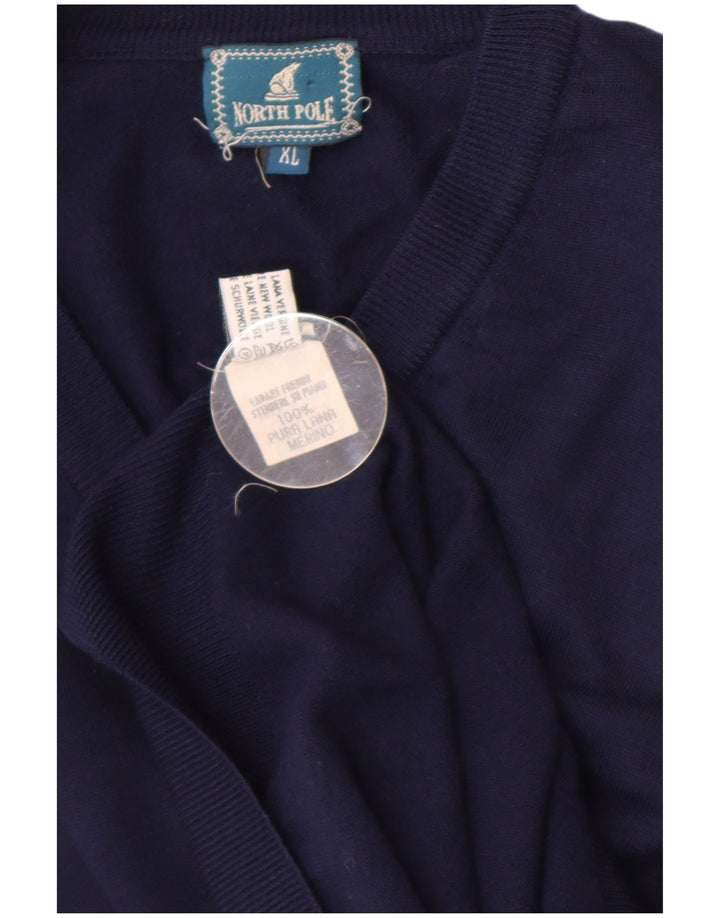 North Pole Herrevest Tank Top XL Marineblå Uld