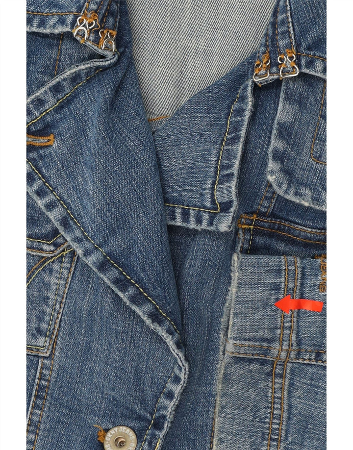 DKNY Womens Denim Jacket UK 14 Medium Blue Cotton Vintage Dkny and Second-Hand Dkny from Messina Hembry 