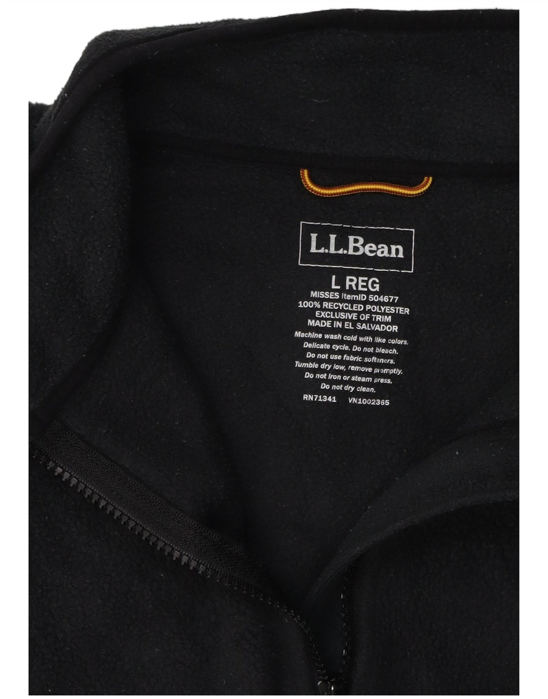 L.L.BEAN Fleecejakke til kvinder UK 16 Stor sort polyester