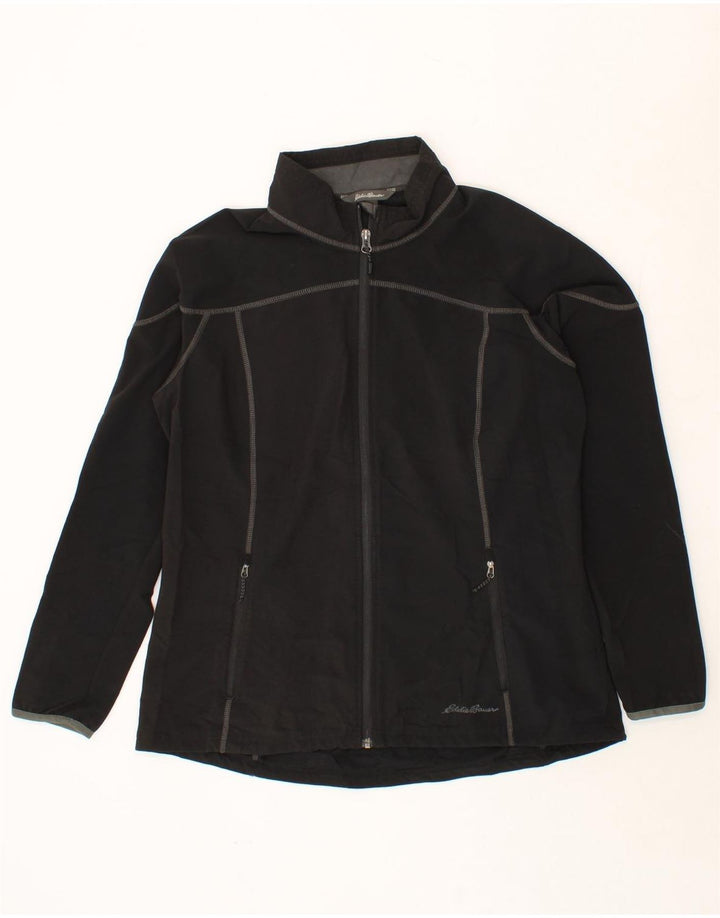EDDIE BAUER Womens Tracksuit Top Jacket UK 16 Large Black Polyester Vintage Eddie Bauer and Second-Hand Eddie Bauer from Messina Hembry 