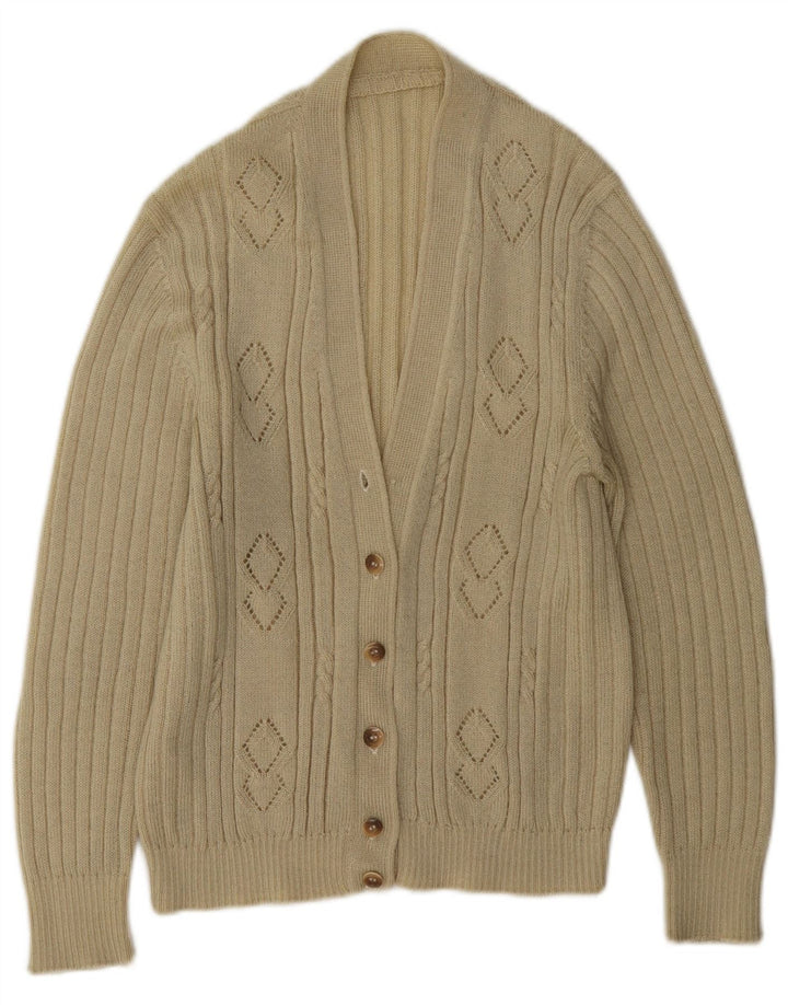Vintage dame cardigan sweater UK 16 Large Beige