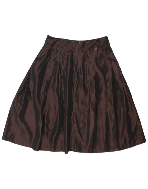 Zara Dame A-Line nederdel Medium W28 Brun Rayon