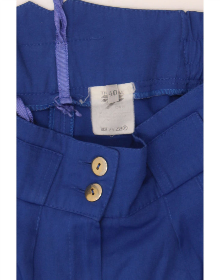 TREVIRA Womens Pegged Casual Shorts IT 40 Small W26  Blue Vintage Trevira and Second-Hand Trevira from Messina Hembry 