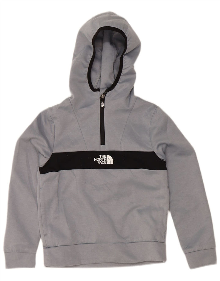 THE NORTH FACE Boys Graphic Hoodie Jumper 9-10 Years Medium Grey