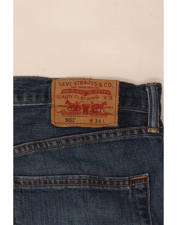 Levi's Herre 501 denimshorts W34 Large Blue Cotton