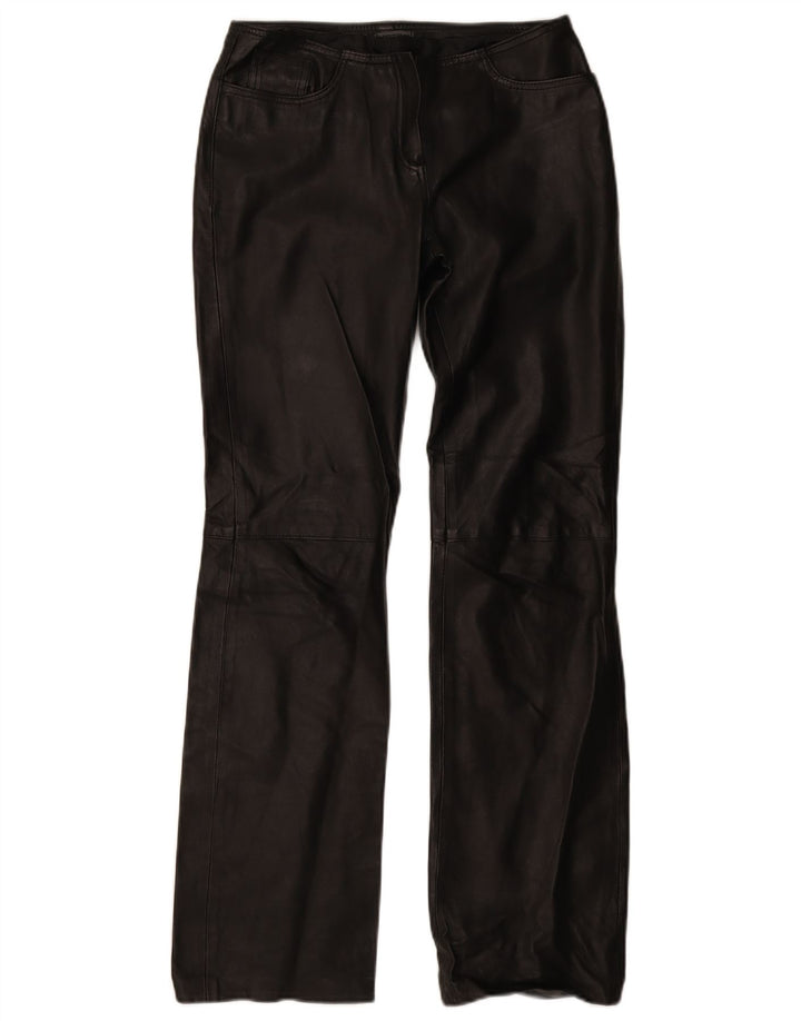 XETRA Dame Bootcut Læderbukser IT 42 Medium W28 L32 Sort