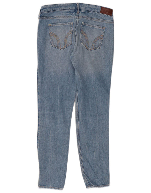 HOLLISTER Dame lavtaljede cropped jeans US 3 Small W26 L26 Blue
