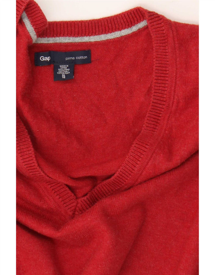 Gap Herre V-hals sweater XL Rød Bomuld