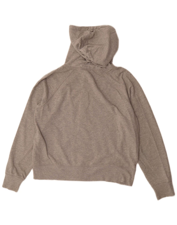 Gap Dame Grafisk Hættetrøje Sweater UK 16 Stor Grå Bomuld