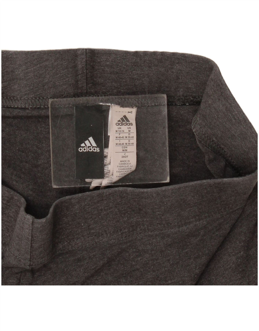Adidas Graphic Crop Leggings til kvinder UK 12/14 Medium Grey Bomuld
