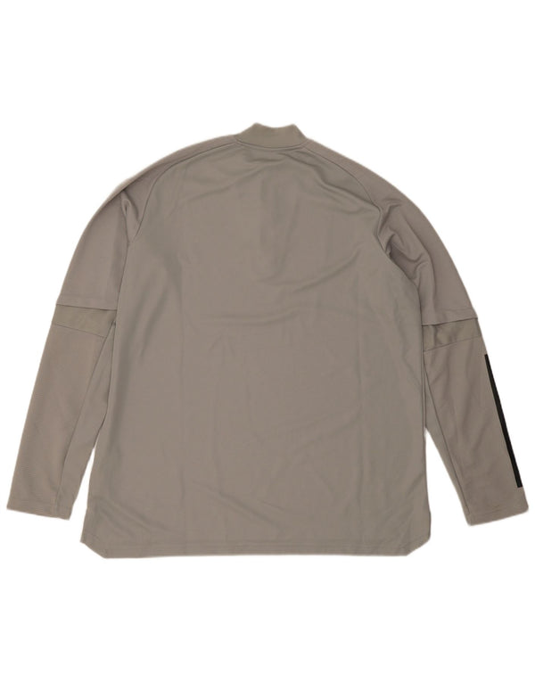 Adidas Dame Aeroready Pullover med lynlås-hals Træningsdragt Top UK 24/26 2XL Grå