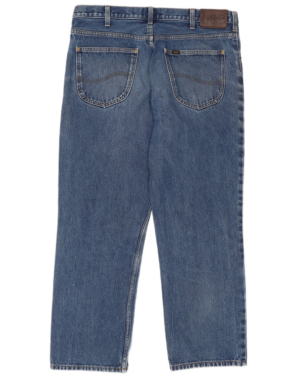 Lee Mens Brooklyn Comfort Straight Jeans W38 L30 Blå Bomuld