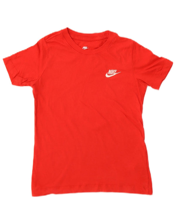 Nike drenge T-shirt top 7-8 år XS rød bomuld