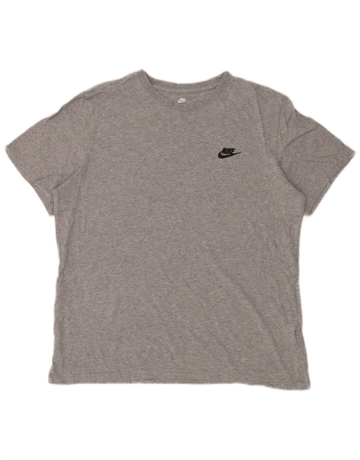 NIKE T-shirt top til mænd, stor grå bomuld