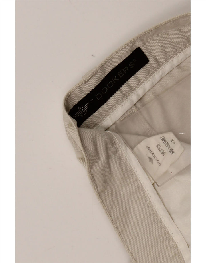 Dockers Herre Pegged Chino Shorts W42 2XL Grå Bomuld