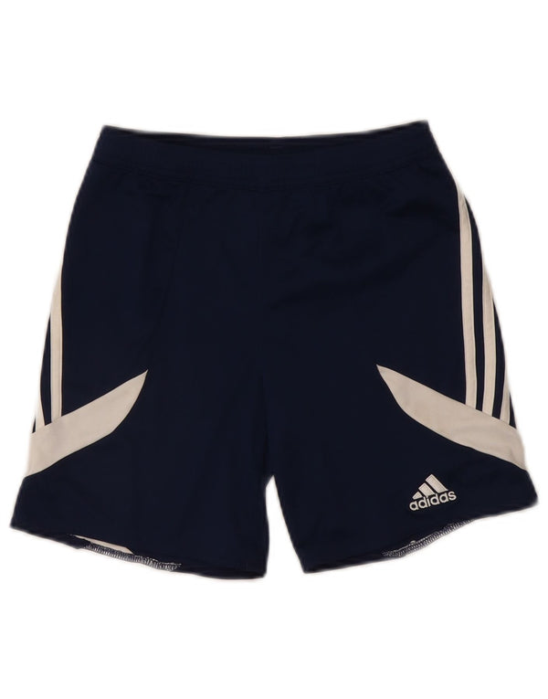 Adidas Boys Climalite Sportshorts 9-10 år Navy Blue Colourblock