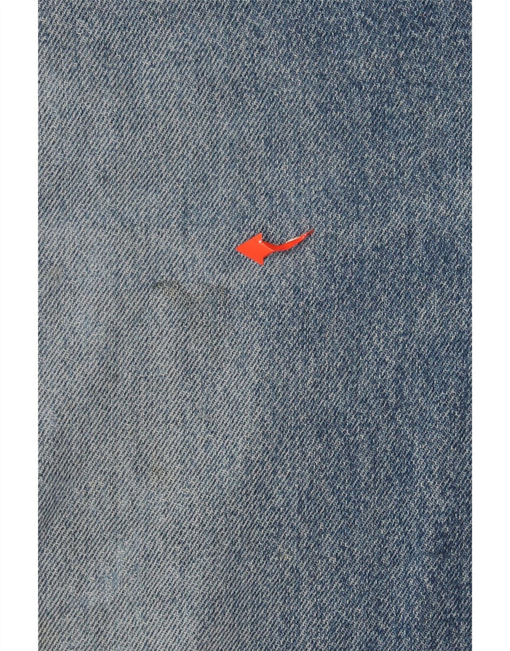 LEE Distressed Straight Jeans til mænd W36 L30 blå bomuld