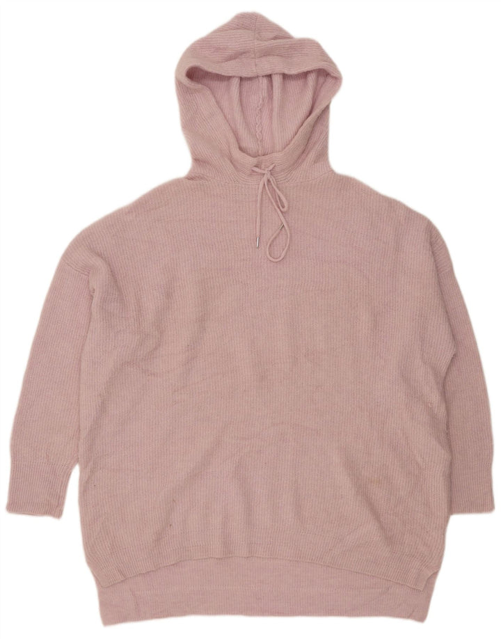 White Stuff Dame hættetrøje oversize sweater UK 22 3XL Pink Polyester