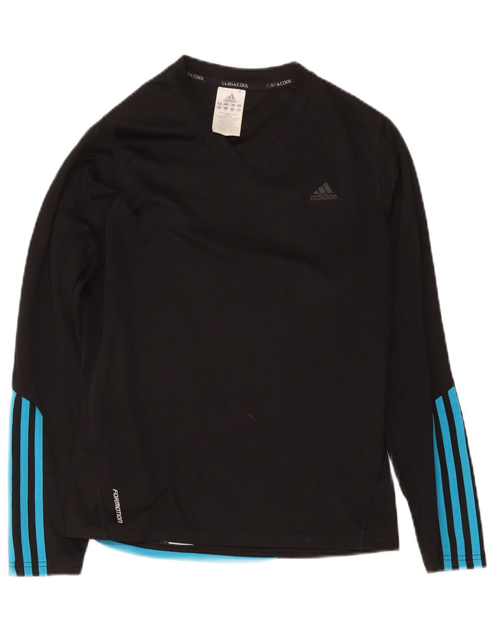 Adidas Dame Climacool Top Langærmet UK 16 Stor Sort Polyester