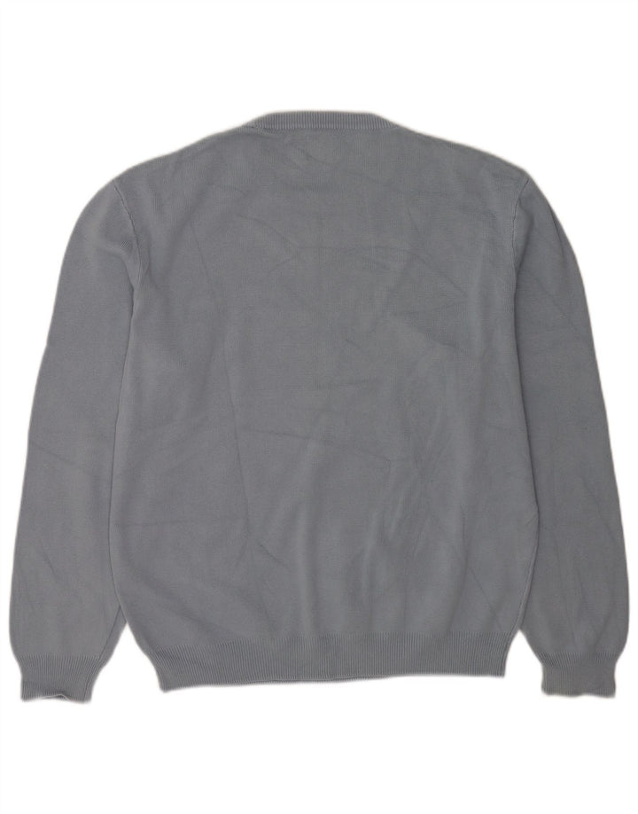 Zara Herre sweater med rund hals XL Grå bomuld