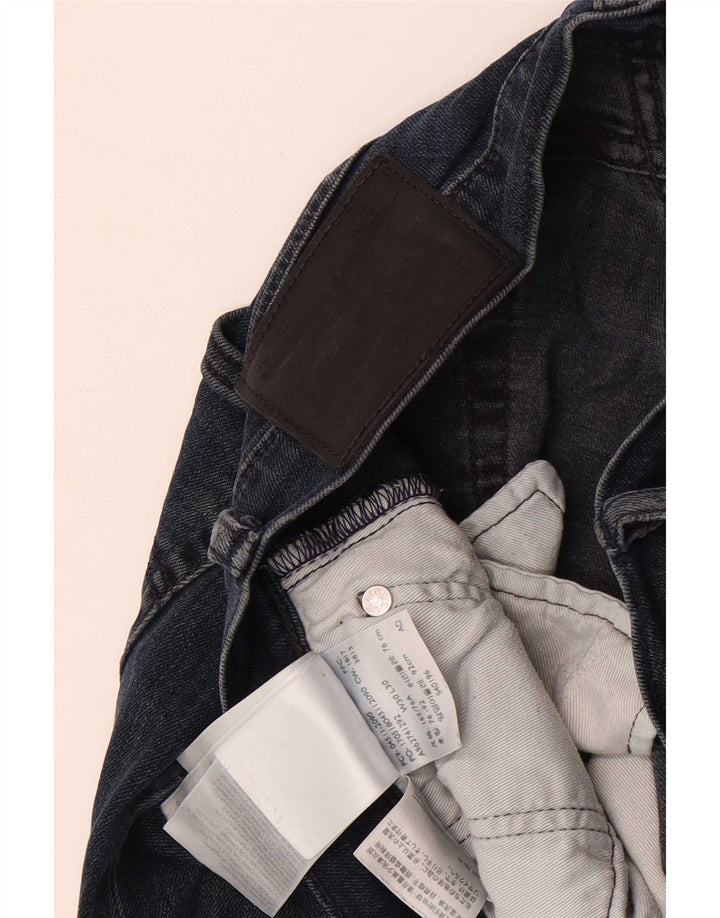 Levi's Womens 512 tilspidsede jeans W30 L30 Marineblå bomuld