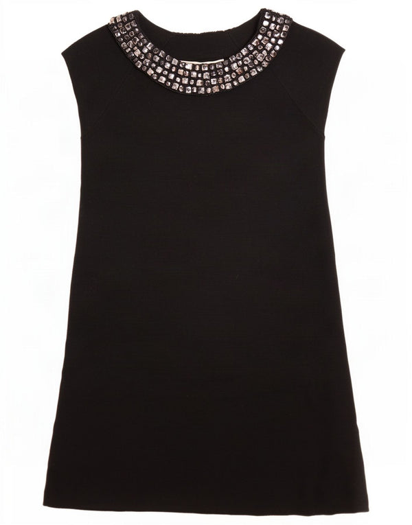 Zara Womens Shift Dress UK 8 Small Black Acryl