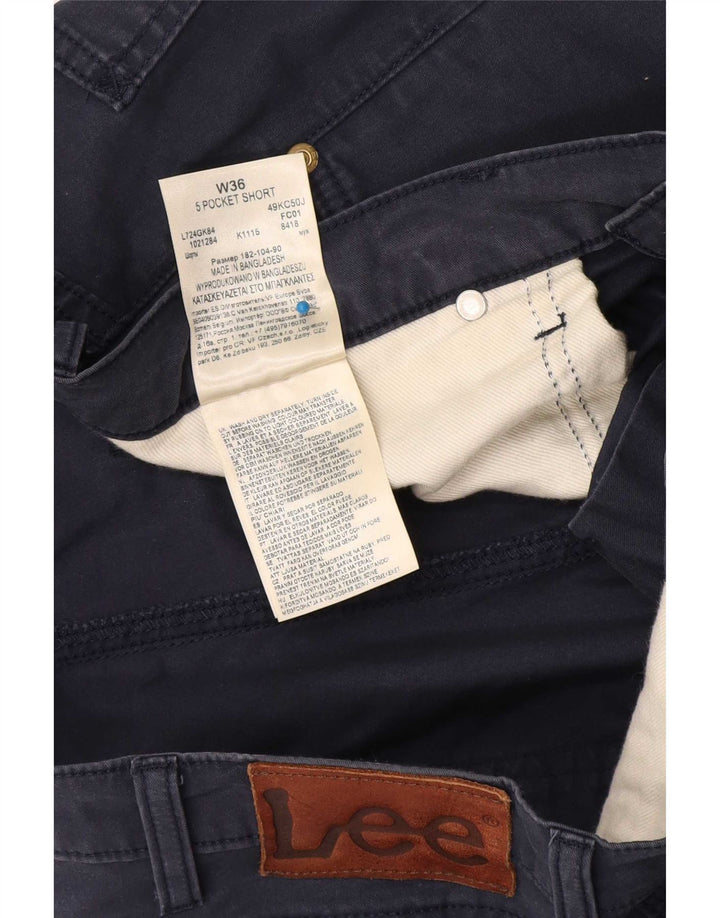 Lee Herre denimshorts W36 store marineblå bomuld