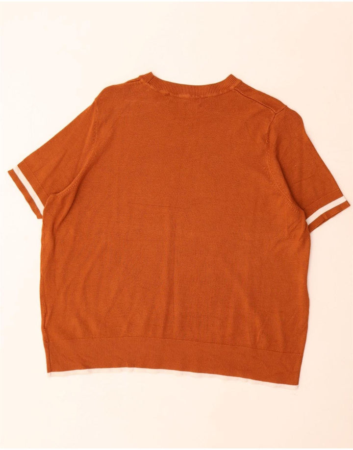 Marks & Spencer Dame Boat Neck Jumper Sweater UK 16 Large Brown