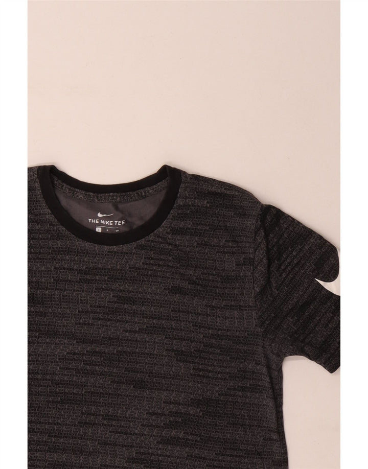 NIKE Grafisk T-shirt top lille grå bomuld til mænd