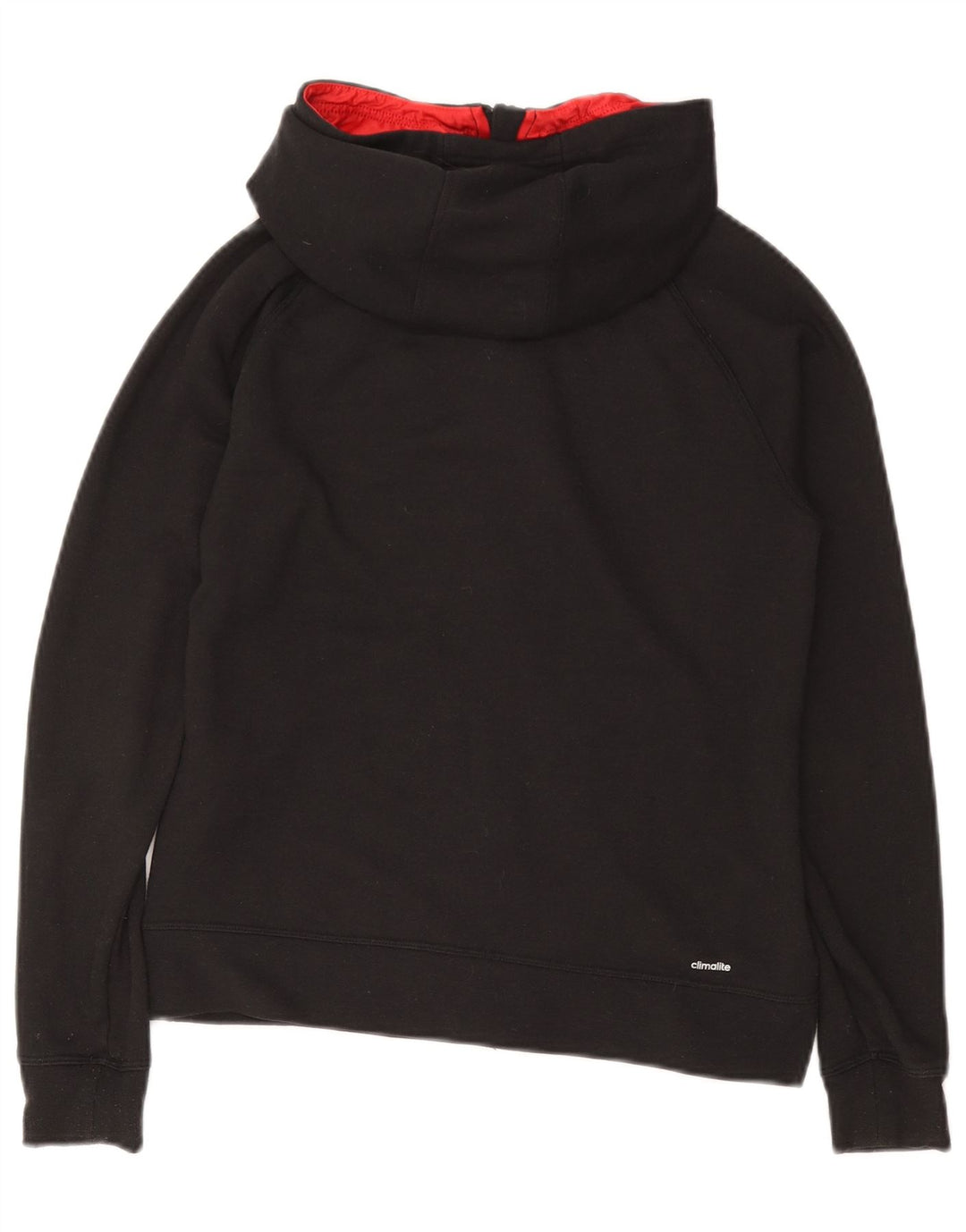 ADIDAS Climalite hættetrøje med lynlås til kvinder UK 4/6 XS sort polyester