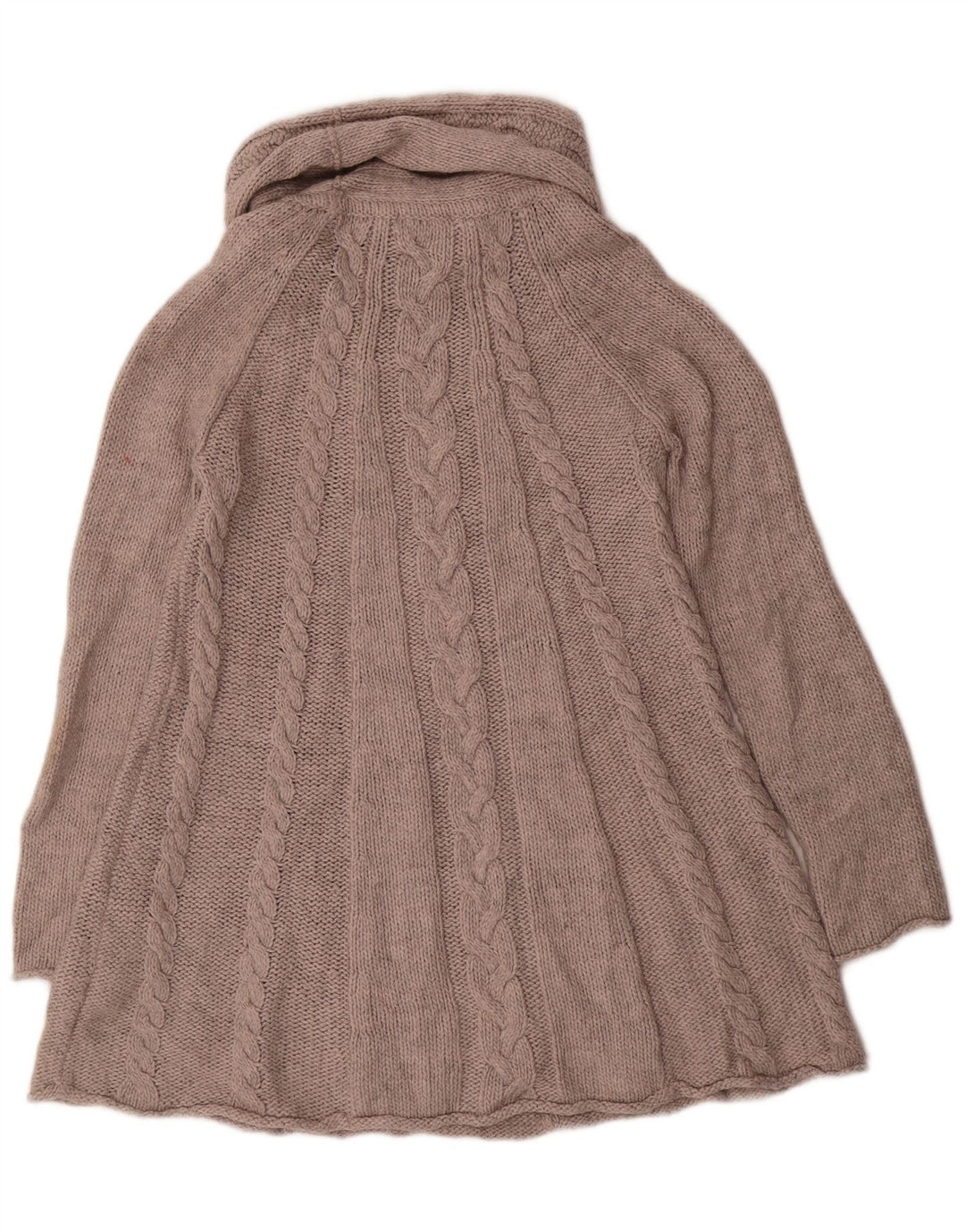 Marks & Spencer Dame Rullehals Sweater UK 10 Small Grey Acryl