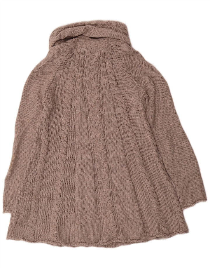 Marks & Spencer Dame Rullehals Sweater UK 10 Small Grey Acryl