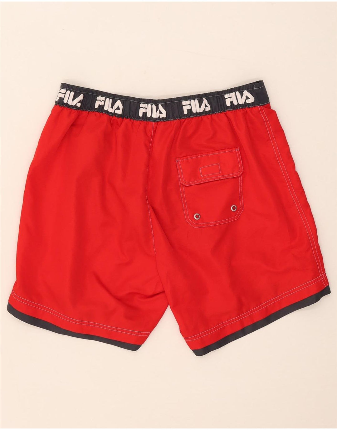 FILA Grafiske badeshorts til mænd Stor rød farveblok