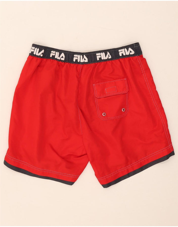 FILA Grafiske badeshorts til mænd Stor rød farveblok