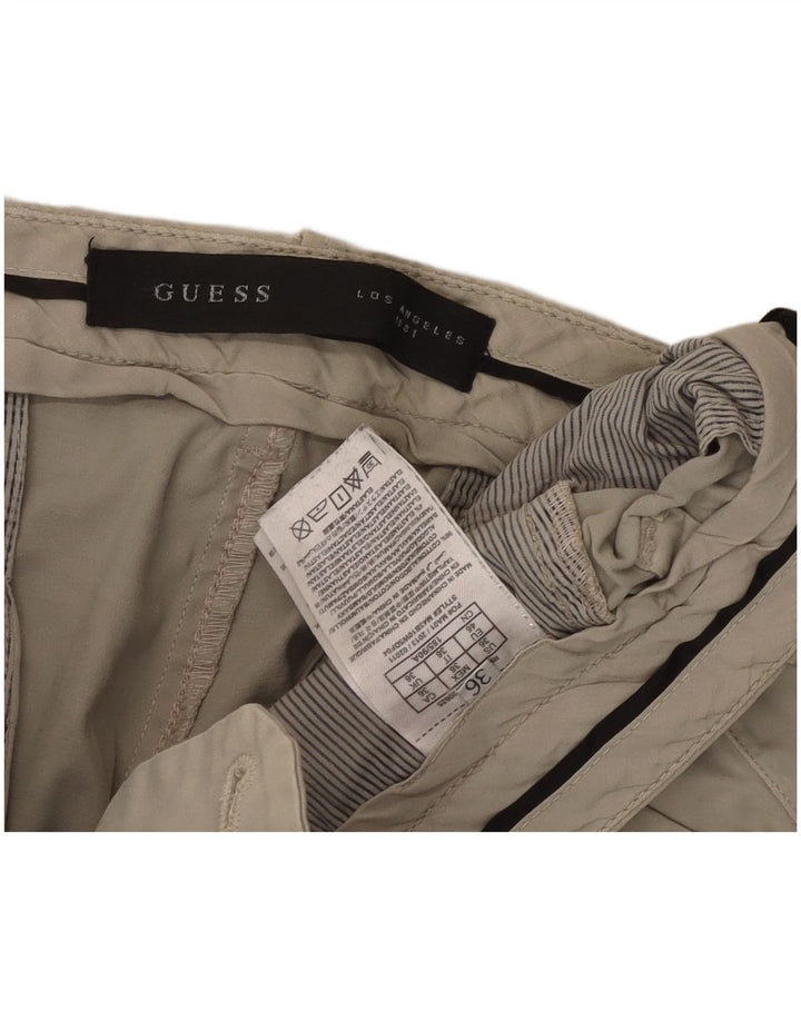 GUESS Slim Chino Bukser til mænd W36 L33 Beige Bomuld