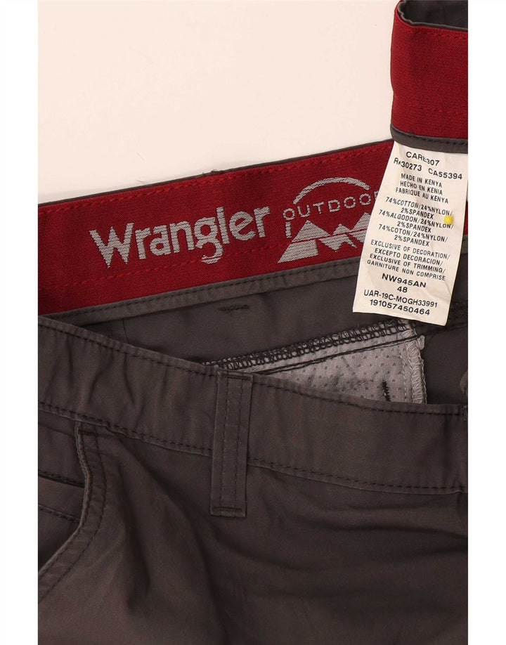 Wrangler Chino Shorts til mænd W48 4XL Grå Bomuld