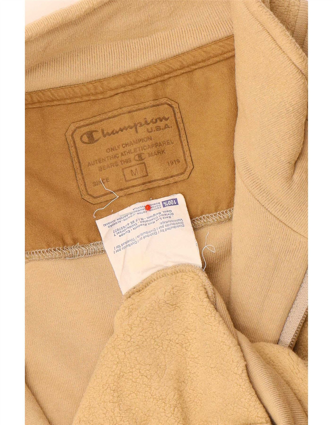Champion Herre Fleece Træningsdragt Topjakke Medium Beige Bomuld