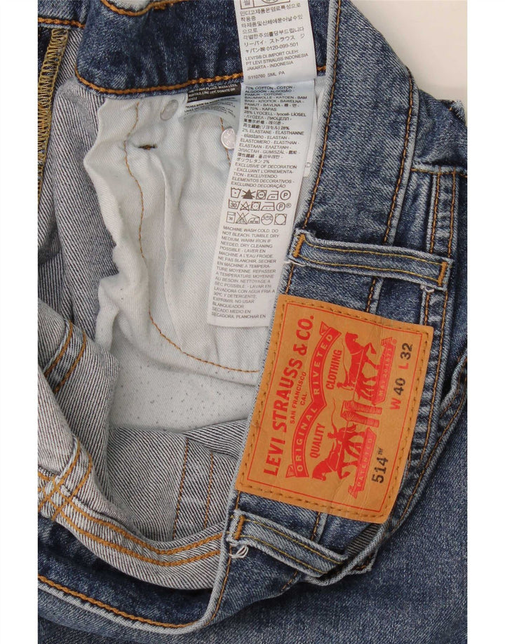 Levi's Herre 514 Straight Jeans W40 L32 Blå Bomuld