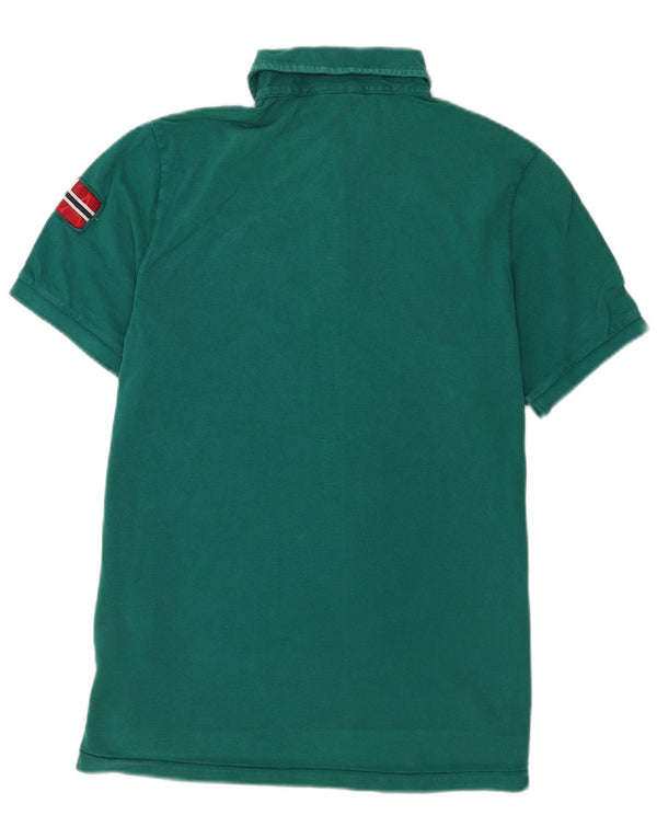 Napapijri Herre Geographic Graphic Polo Shirt Medium Green Bomuld