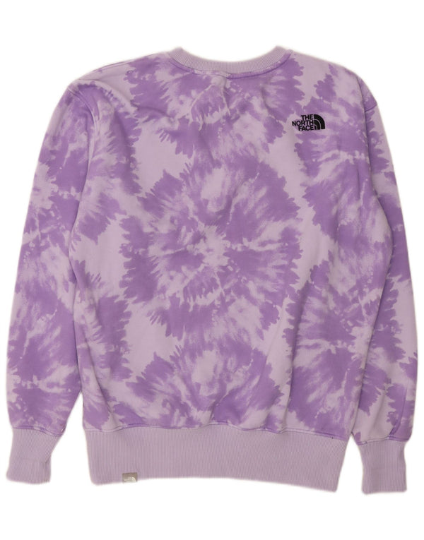 The North Face Dame Loose Fit Sweatshirt Jumper UK 18 XL Lilla Tie Dye